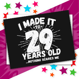 29歳皮肉なミーム面白い29歳誕生日 ポストカード