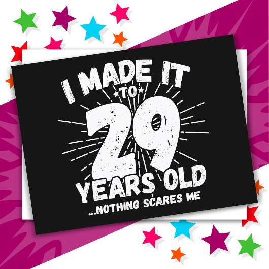 29歳皮肉なミーム面白い29歳誕生日 ポストカード