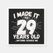 29歳皮肉ミームおもしろい29誕生日 スタンダードカクテルナプキン (正面)