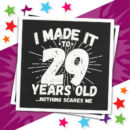 29歳皮肉ミームおもしろい29誕生日 スタンダードカクテルナプキン