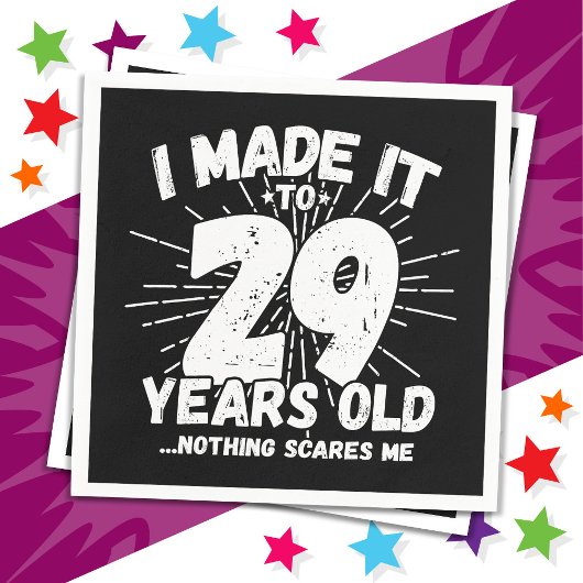 29歳皮肉ミームおもしろい29誕生日 スタンダードカクテルナプキン