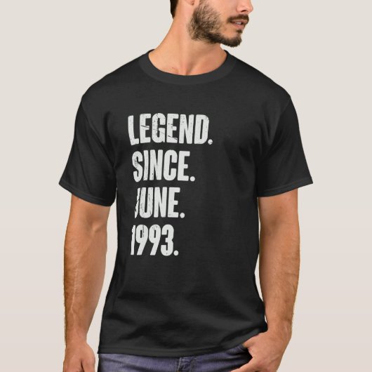 29歳29誕生日伝説1993年6月以来 Tシャツ (正面)