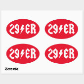 29歳 楕円形シール (シート)