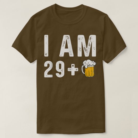 29歳+1 クラフトビール マイクロブルー ホップス 面白いギフトD Tシャツ (デザイン正面)