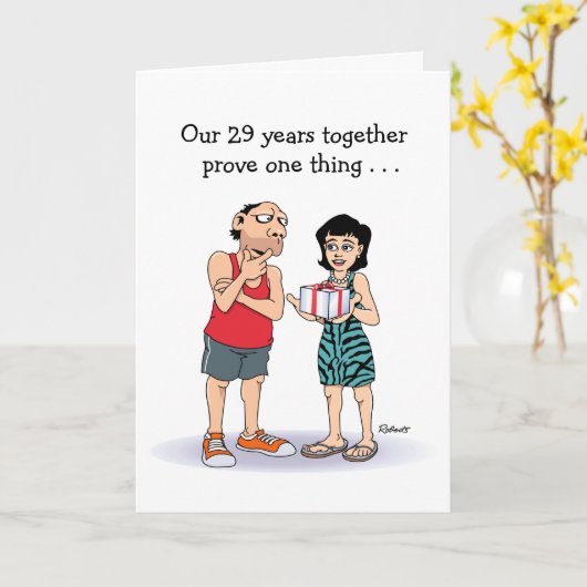 29結婚周年記念 カード (黄色い花)