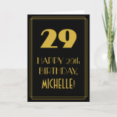 29誕生日インスパイア～アールデコルック"29" & Name カード (正面)