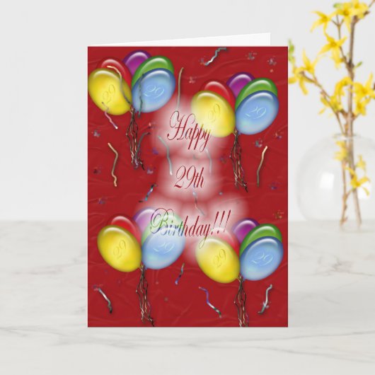 29誕生日カード カード (黄色い花)