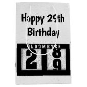 29誕生日ブラックオドメータ ミディアムペーパーバッグ (正面)