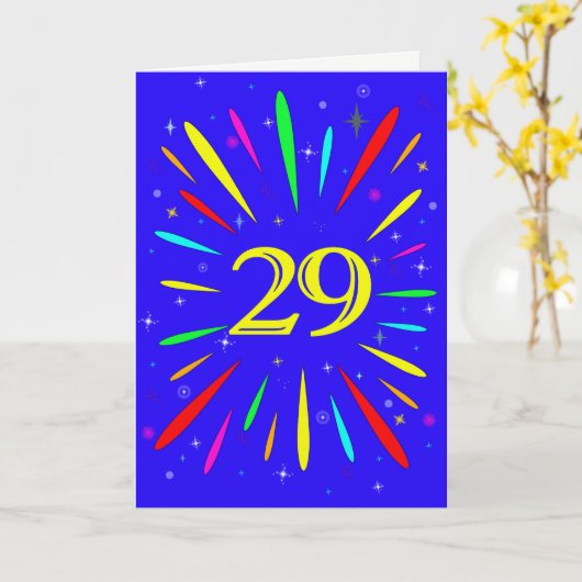 29誕生日爆破カード カード (黄色い花)