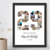 29誕生日第29カスタム号写真コラージュ ポスター