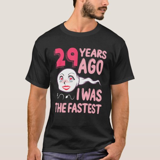 29誕生日衣装29年前の私は断食だった Tシャツ (正面)