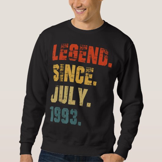 29誕生日29歳の伝説1993年7月以来 スウェットシャツ (正面)