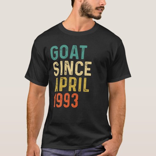 29誕生日29歳ヤギ1993年4月以来 Tシャツ (正面)