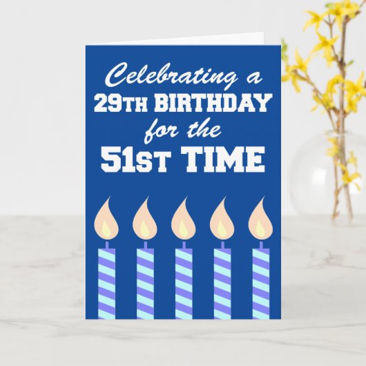 29誕生日51st Time 80thカード カード (黄色い花)