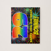 29誕生日:おもしろいカラフル花火 ジグソーパズル (縦)