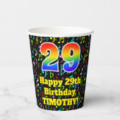 29誕生日:おもしろい音楽ノートPattern, Rainbow 29 紙コップ (裏面)