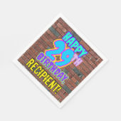 29誕生日～おもしろい、アーバングラフィティインスパイアルック スタンダードランチョンナプキン (角)