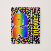 29誕生日:おもしろい、愛するハートシェイプ+「29」 ジグソーパズル (縦)