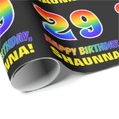 29誕生日:はっきりした,おもしろい,シンプル虹， 29 ラッピングペーパー (ロールコーナー)