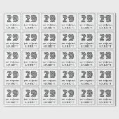 29誕生日:アールデコインスパイアスタイル「29」 +名前 ラッピングペーパー (フラット)