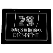 29誕生日:インスパイアアールデコの外観「29」 & Name ラージペーパーバッグ (正面)