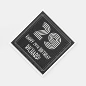 29誕生日:インスパイアアールデコ検索"29" +名前 スタンダードランチョンナプキン (角)