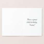 29誕生日:、エレガントスクリプ華美ト、名前をカスタムする 箔カード (内部)