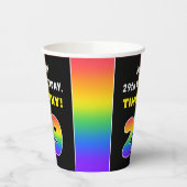 29誕生日:カラフルレインボー# 29,名前をカスタムする 紙コップ (左)