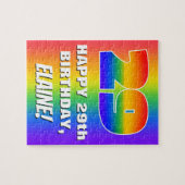 29誕生日: カラフル、おもしろいレインボーパターン# 29 ジグソーパズル (横)