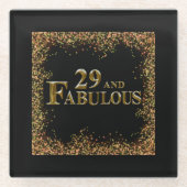 29誕生日 ガラスコースター (正面)