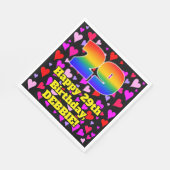 29誕生日：愛するハートパターン、虹# 29 スタンダードランチョンナプキン (角)