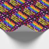 29誕生日：愛するハートパターン、虹# 29 ラッピングペーパー (角)