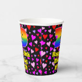29誕生日：愛するハートパターン， Rainbow 29 紙コップ (右)