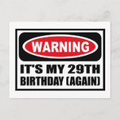 29警告番誕生日のはがき ポストカード (正面)