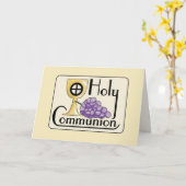 2917のブドウおよびコップの聖餐カード カード (黄色い花)