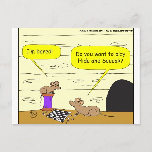 295隠れてキーキー漫画 ポストカード (正面)