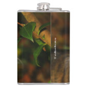 296.お洒落ネコと椿 フラスク (裏面)