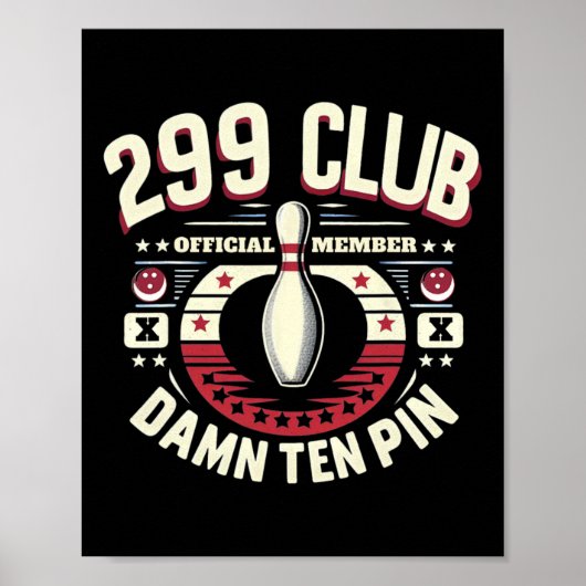 299クラブ公式メンバーアダルトユーモアおもしろいテンピン ポスター (正面)