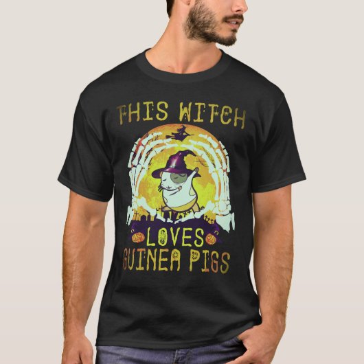 29 この魔女はモルモット好き ハロウィン Tシャツ (正面)