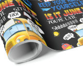 29.それは6月はまだ学校バスのドライバおもしろいー ラッピングペーパー (ロールコーナー)