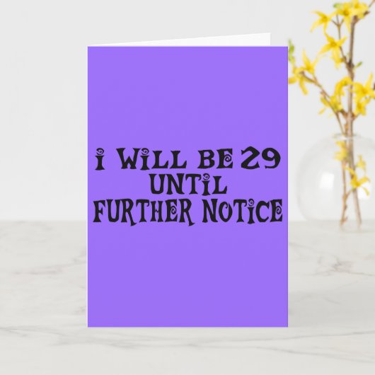 29(にじゅうきゅう)以降、追って通知があるまで カード (黄色い花)