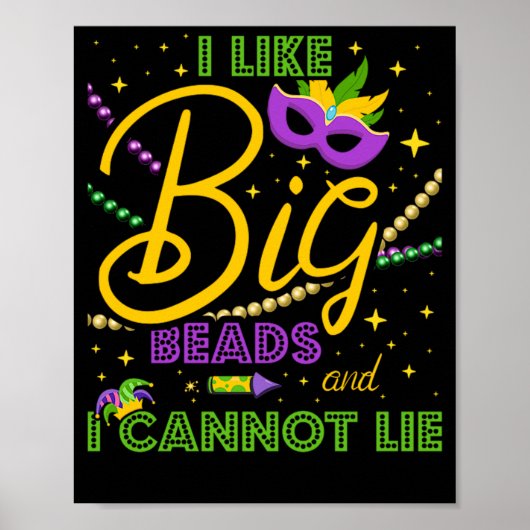 29.カーニバルマルディグラスファンのためのマルディグラス ポスター (正面)