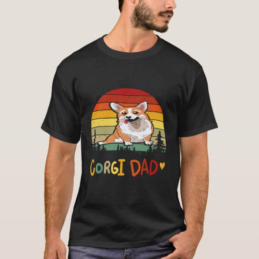 29 コーギー お父さん コーギー Tシャツ (正面)
