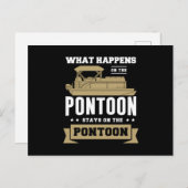 29.ボートファンのためのポンツーンのボートの贈り物 インビテーションポストカード (正面/裏面)