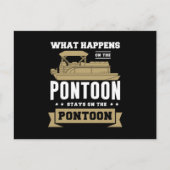 29.ボートファンのためのポンツーンのボートの贈り物 インビテーションポストカード (正面)