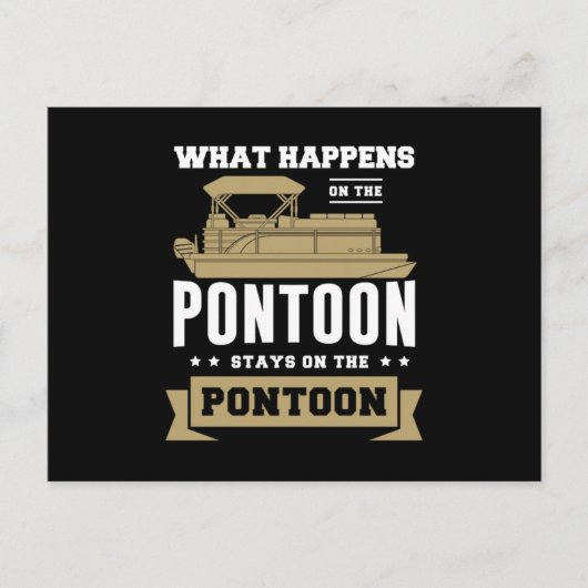 29.ボートファンのためのポンツーンのボートの贈り物 インビテーションポストカード (正面)