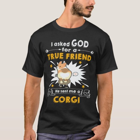 29 彼が私にコーギー犬を送ってくれた Tシャツ (正面)