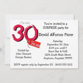 29 A第30の誕生祝いにさよならを言って下さい 招待状 (裏面)