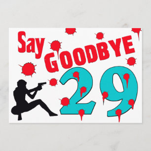 29 A第30の誕生祝いにさよならを言って下さい 招待状