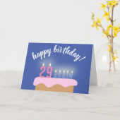 「29 AGAIN」バースデーキャンドル |おもしろいハッピーバースデー カード (黄色い花)